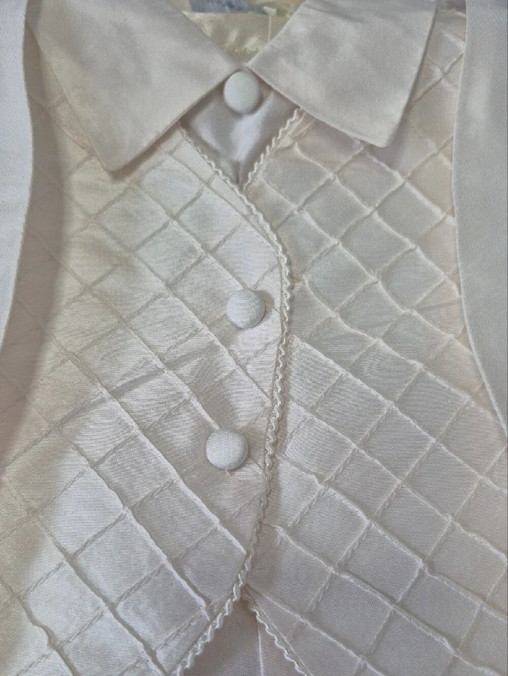 NWT Vintage Rare Cassiani 100% Silk Boys Heirloom Christening Baptism Set XS